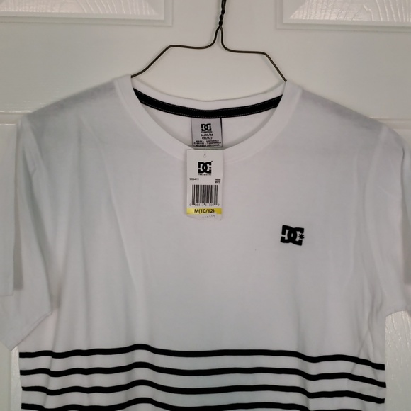 STRIPED CREW NECK T-Shirt Boy white TEE - Picture 2 of 6